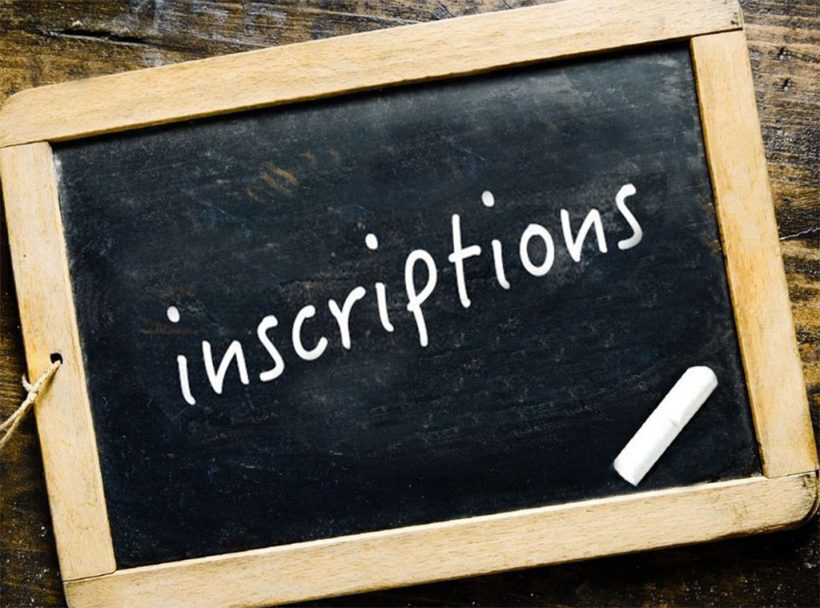 inscriptions 